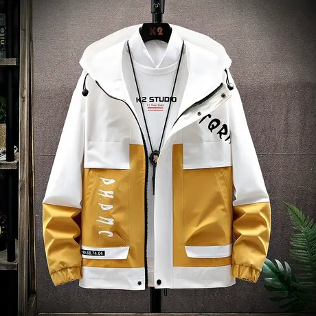 青少年夹克男孩外套春秋季初中高中学生上衣潮流帅气大童春装外衣商品大图