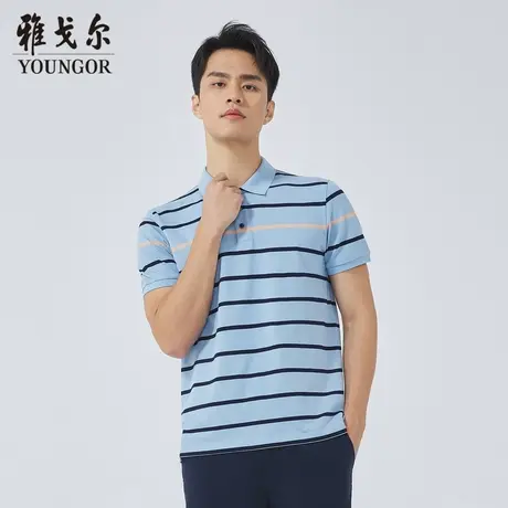 雅戈尔奥莱 商场同款男士短袖T恤新款官方正品商务短袖POLO衫男商品大图