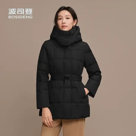 波司登2025新款羽绒服女经典商务品质直充90鹅绒加厚保暖连帽简约图片