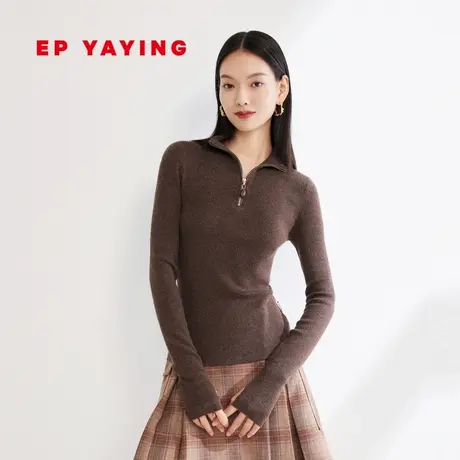 EP YAYING雅莹女装 牦牛绒修身打底针织衫上衣 2023秋装新款9908A图片