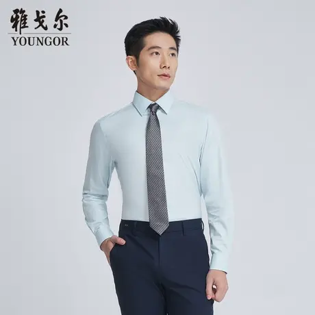 雅戈尔奥莱 商场同款男士长袖衬衫秋季新款官方商务休闲衬衫商品大图