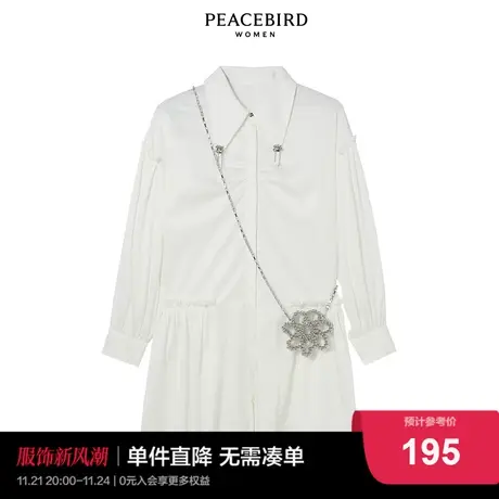 太平鸟甜美风衬衫式连衣裙A2FAC1624图片