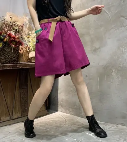 韩版短裤女夏工装裤a字阔腿宽松大码显瘦运动休闲高腰百搭热裤潮图片