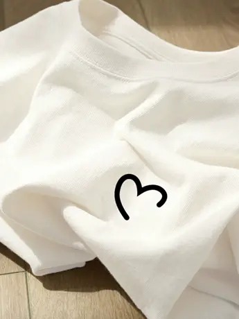 盐系白色仿棉短袖t恤女款夏季宽松显瘦高级感大码正肩上衣服ins潮图片