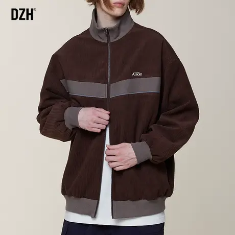 男士灯芯绒美式外套男春秋款高级感痞帅双拉链上衣男款立领夹克衫商品大图