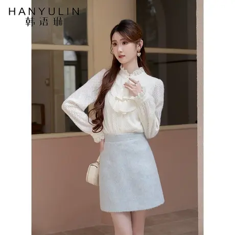 法式气质衬衫女春秋2024新款设计感小众衬衣百搭显瘦春款长袖上衣图片