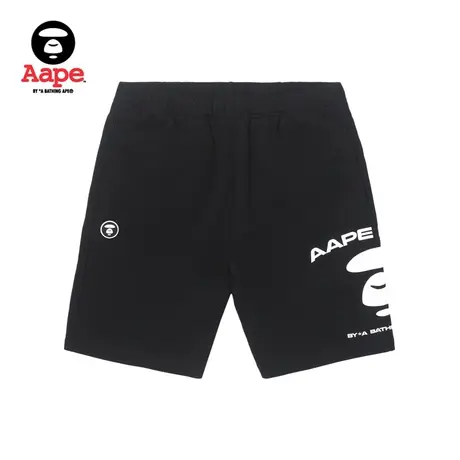 Aape旗舰店男装春夏猿颜字母印花迷彩口袋拼接短裤A605XXK图片