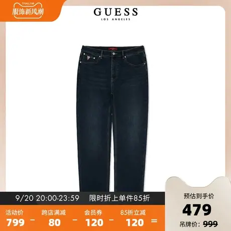 GUESS23 新款秋男士美式复古修身直筒显瘦百搭牛仔裤-X3PA24D51V1商品大图