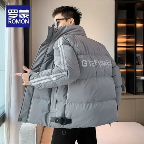 罗蒙棉衣男款冬季2023新款立领羽绒棉服外套美式复古加厚保暖棉袄图片