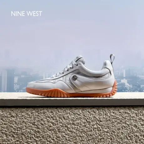 Nine West/玖熙塞纳河畔平底德训鞋女2025年夏季新款真皮运动休闲商品大图