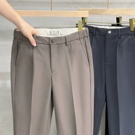 直筒西裤男高级感商务正装修身九分裤子男春秋新款休闲裤男士秋季商品大图