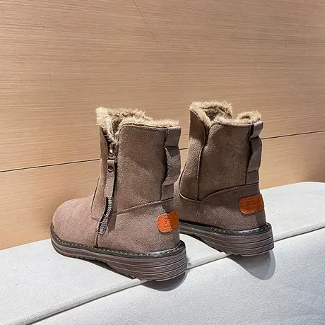 加厚雪地靴女冬中筒靴2023年新款冬季靴子厚底马丁靴保暖加绒棉鞋图片