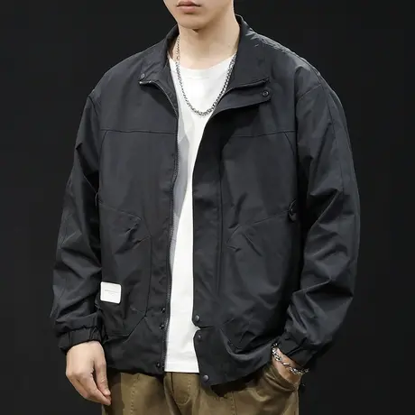 夹克男薄外套春秋潮牌男装工装大码男款上衣男士冲锋衣2023新款潮图片
