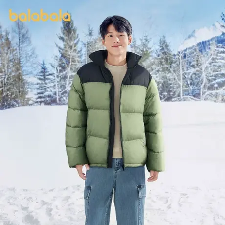 羽绒服短款男士立领2025年新款加厚保暖立领面包服秋冬外套撞色潮商品大图
