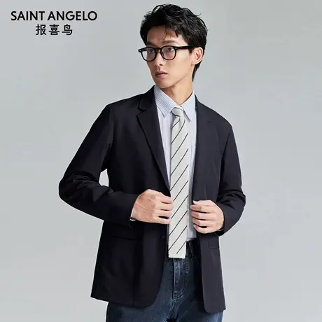 【斜纹便西】报喜鸟秋季新款男士商务休闲运动西服上衣单西外套男图片