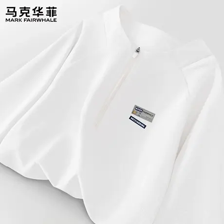 马克华菲速干长袖t恤男2025新款夏季半拉链弹力男款运动训练服薄X商品大图