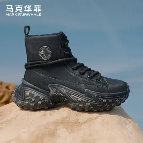 马克华菲马丁靴男靴2025新款秋季厚底增高工装靴户外潮流高帮男鞋商品大图