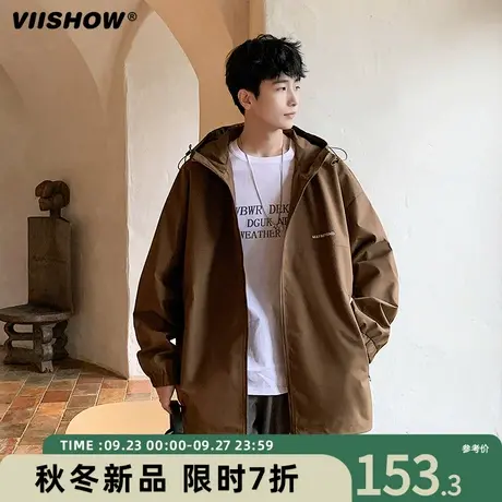 VIISHOW外套男款春秋潮牌防风冲锋夹克痞帅夹克春秋季美式户外机商品大图