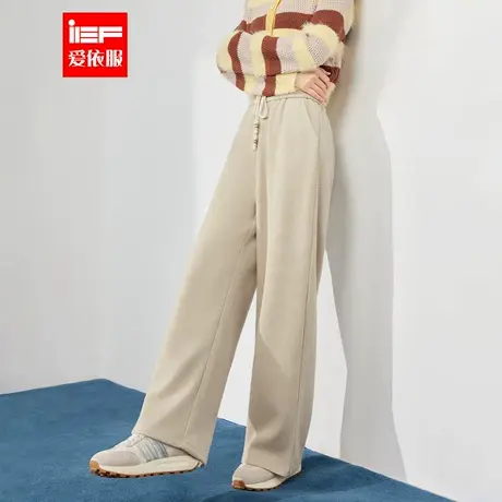IEF/爱依服裤子2025秋冬新款韩版简约休闲慵懒风宽松百搭阔腿裤商品大图