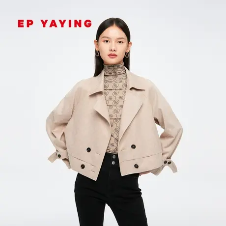 EP YAYING雅莹女装 通勤短款设计感风衣外套 商场同款7212A商品大图