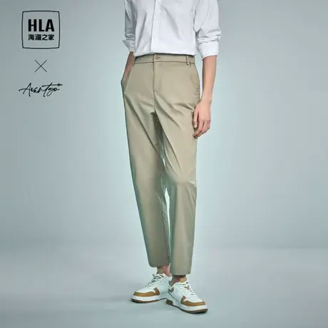 HLA/海澜之家轻商务时尚系列休闲裤24春夏新款简约舒适纯色裤子男图片