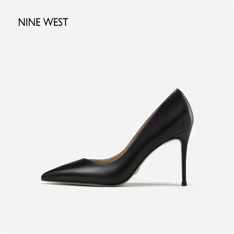 Nine West/玖熙经典细跟高跟鞋春季新款尖头酒杯跟纯色单鞋女浅口图片