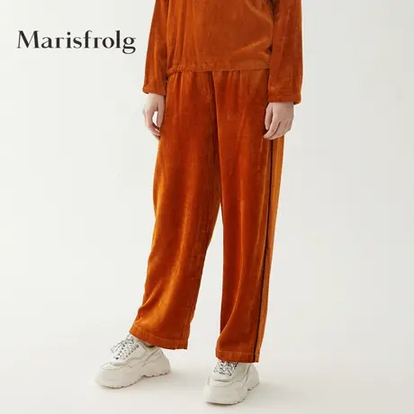 【言选好物】Marisfrolg玛丝菲尔女装时尚拼接阔腿休闲裤长裤子商品大图