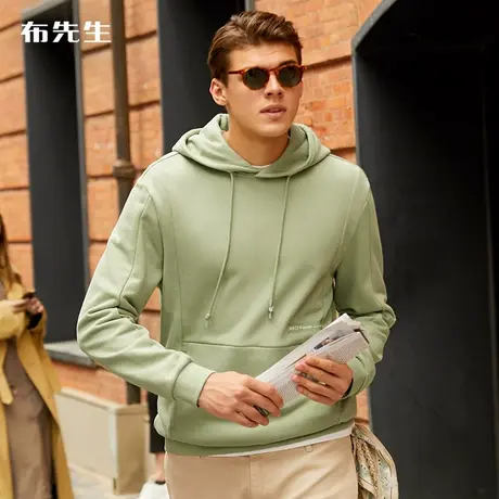 MrBu布先生纯棉加厚保暖长袖连帽卫衣男 秋冬套头帽衫潮男KT01269商品大图