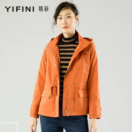Yifini/易菲棉袄棉衣爆款棉服女韩版宽松连帽短款外套潮春秋新款商品大图