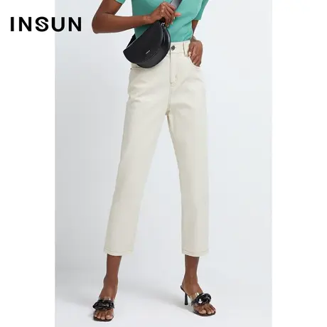 INSUN恩裳夏季棉质弹力百搭小脚裤图片