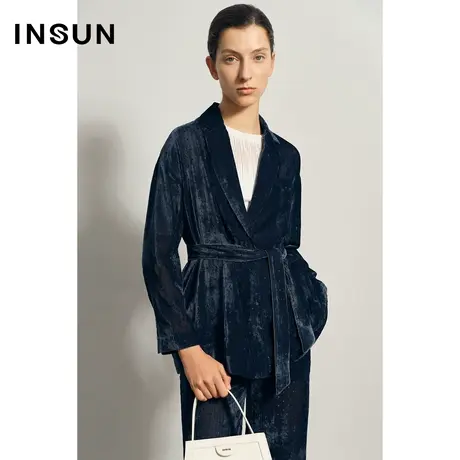 INSUN恩裳夏季波点亮葱垂感轻薄西装外套商品大图