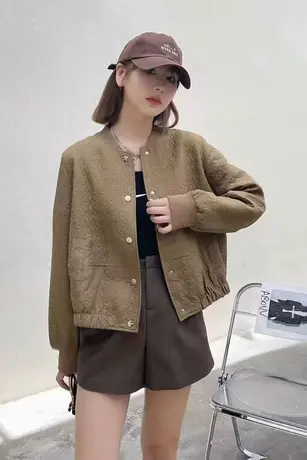 2023秋季新款外套女休闲夹克宽松百搭高级感短款时尚简约棒球服潮商品大图
