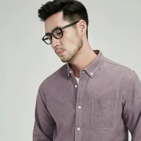 格慕施2023法兰绒秋冬衬衫外套男士休闲磨毛保暖大码宽松衬衣男装图片