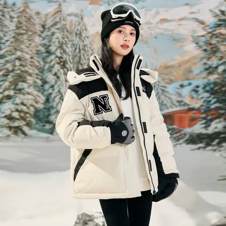 唐狮羽绒服女冬季新时尚工装外套超好看连帽加厚保暖面包服ins潮图片