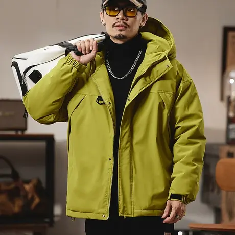 时尚潮流外套秋冬新款户外保暖连帽棉衣休闲加厚大码棉衣休闲男装商品大图