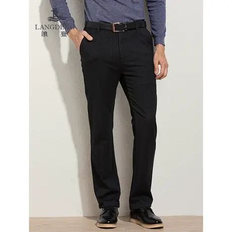 浪登2023秋冬男士休闲裤厚款直筒工作裤子西裤商务职业百搭长裤商品大图