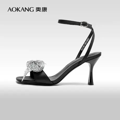 奥康女鞋 夏季新款时尚气质时装凉鞋露趾斩男细高跟鞋甜酷风商品大图