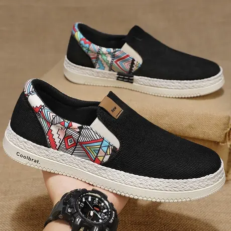 男鞋潮鞋小众老北京帆布鞋男生低帮百搭夏季国潮运动休闲板鞋男款商品大图