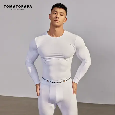 TOMATOPAPA保暖内衣套装男装弹力柔软秋衣秋裤蓄热打底保暖两件套商品大图
