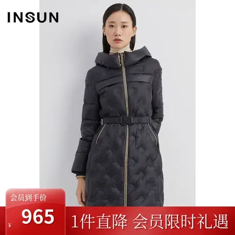 恩裳2022冬季时尚可脱卸收腰腰带品质85鸭绒羽绒服女商品大图