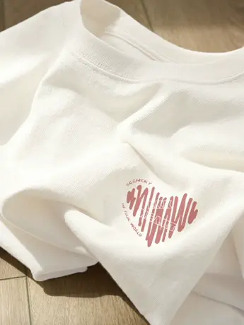 情侣装白色仿棉质感短袖t恤女夏季宽松设计感小众潮牌百搭上衣服图片