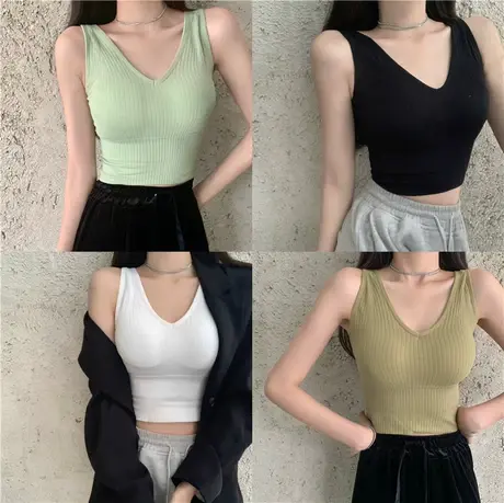 吊带背心女夏季时尚裹胸短款防走光打底聚拢运动内衣内搭美背抹胸图片