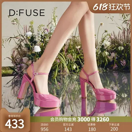 DFuse迪芙斯漆皮防水台凉鞋玛丽珍单鞋女高跟鞋图片