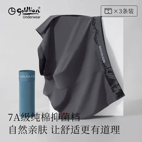 金利来男士内裤莫代尔7A抑菌舒适运动四角短裤冰丝透气平角内裤衩商品大图