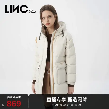 LINCCHIC金羽杰羽绒服女复古学院中长款羽绒服女冬季Y22803153商品大图