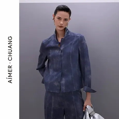 爱慕·CHUANG以爱之名-游牧秋女双面布粘合翻领长袖外套CA812002商品大图