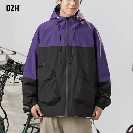 男士户外冲锋衣潮牌男痞帅外套男款秋季2023年新款旅游穿搭登山服商品大图