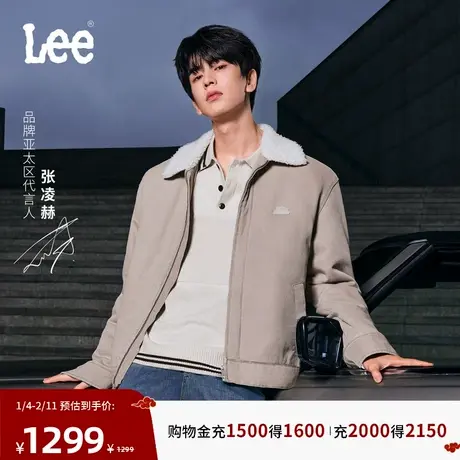 【张凌赫同款】Lee暖fufu商场款25冬新舒适版仿羊羔绒毛男棉服潮图片
