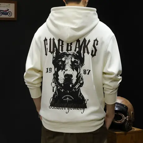 重磅连帽卫衣男2023新款潮牌印花秋冬款男士长袖外套秋季男款衣服商品大图