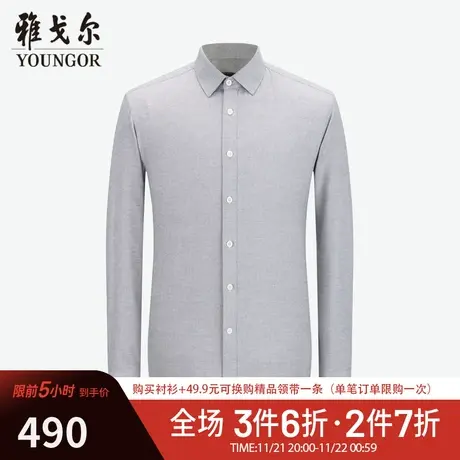 【商场同款】雅戈尔衬衫春季商务休闲DP免烫舒适易打理长袖衬衫商品大图